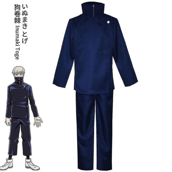 Jujutsu Kaisen Anime Toge Inumaki Cosplay Kostym Top Pants Skoluniform Set-i A3 S