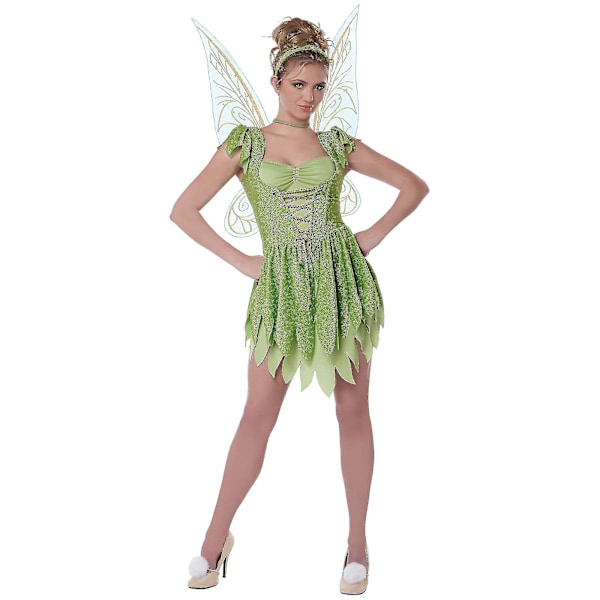 Klassisk Tinkerbell Tinker Bell Fairytale Book Week Vuxen Damkostym Hög kvalitet X-Small (4-6)