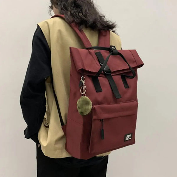 Laptop Ryggsäck Bärbar Mjukt Tyg Laptop Ryggsäck Stor Kapacitet Lätt Gymnasieelev Skolväska för Skolan Grön