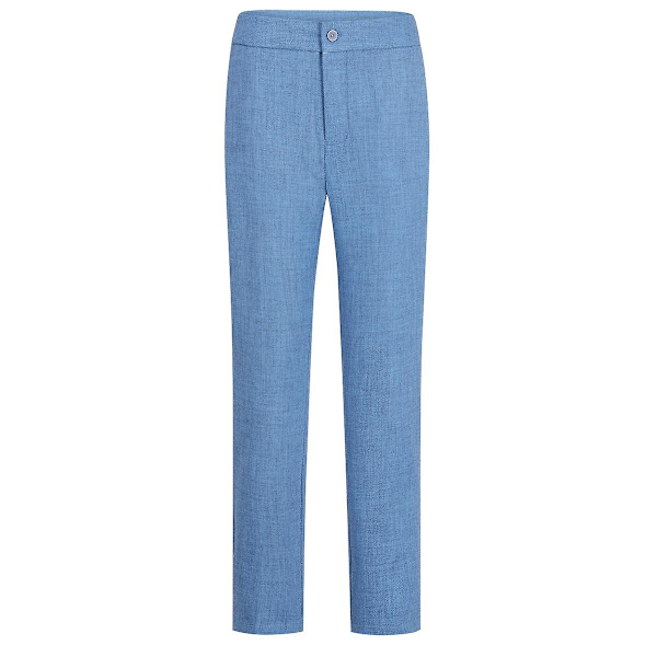 Yynuda dam 2-delad kontorskläder metallspänne Slim Fit affärsdräkt (kavaj + byxor) Blue M