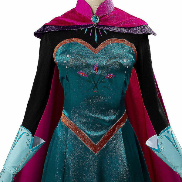 Frozen Elsa Queen Cosplay Kostym Carnival Uniform Halloween Outfit Klänning S none