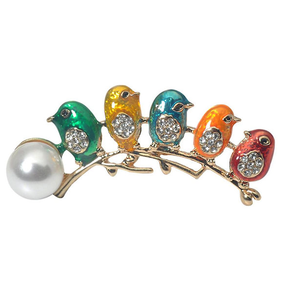 2st Brosch Kreativt Mode Färgglad Fågel Bedårande Brosch Pin Kläder Klänning Tillbehör Legering Brosch Dekoration