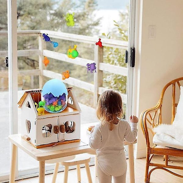 Barn silikonsugkopp badleksak 36 delar byggstenar sugkopp DIY Pop Squigz Roliga kreativa presenter 24PCS