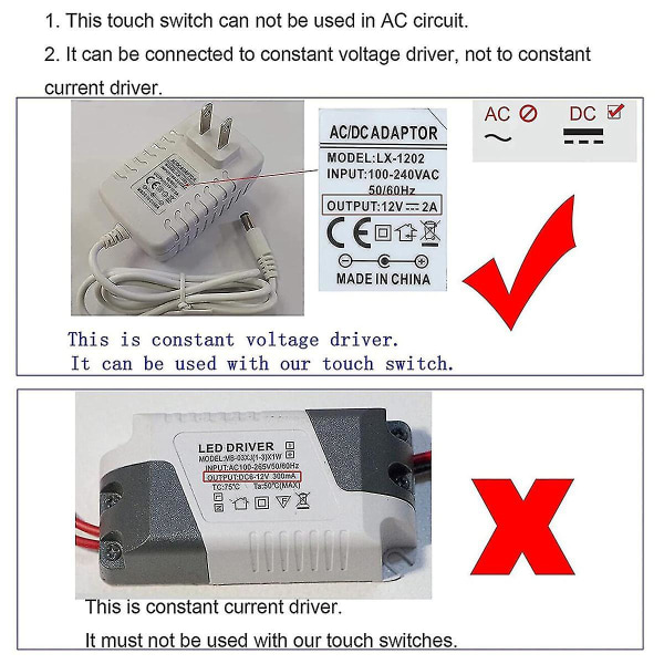 2st Touch Dimmer Switch Dc3.7v 5v 12v Steglös Dimmer Switch Sensor null none