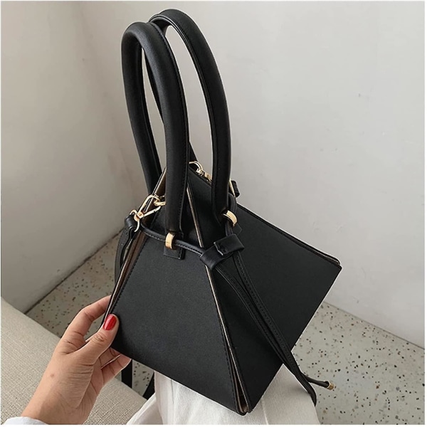 Läderhandväska Mini Lady Clutch Handväska Handväska Lady Chain Handväska (svart)