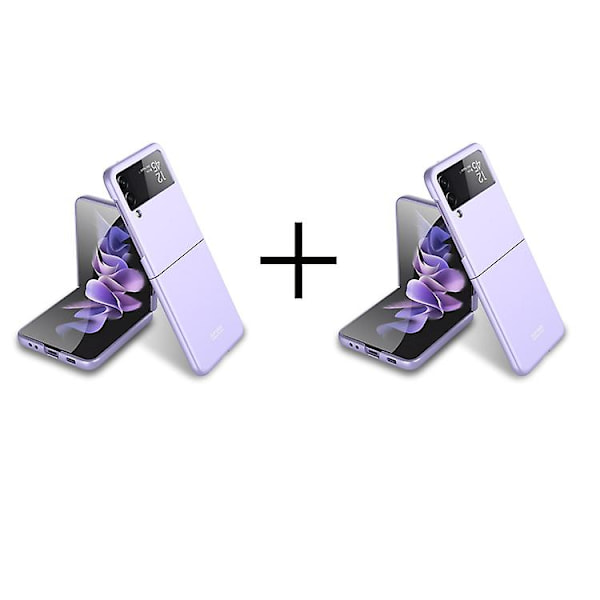 Phone case För Phone case För Samsung Galaxy Z Flip 3 5g Pc Phone case/flerfärgat Matt Phone case 2st Purple Purple