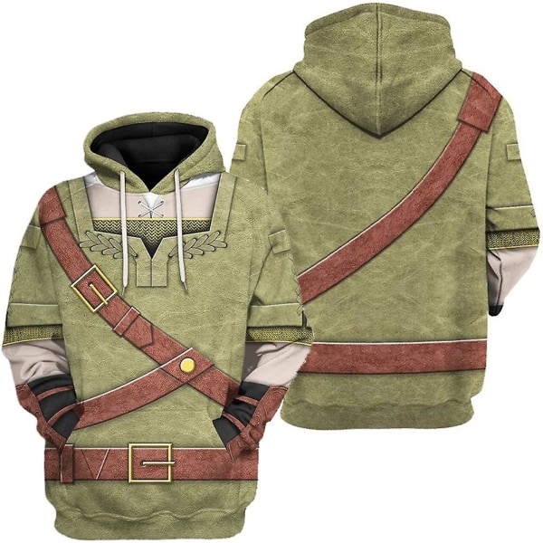 Anime Game The Legend Cosplay Of Zelda Link Cosplay Hoodie Herr Kostym Rollspel Fantasia Sweatshirt Halloween Carnival Kläder Style A M