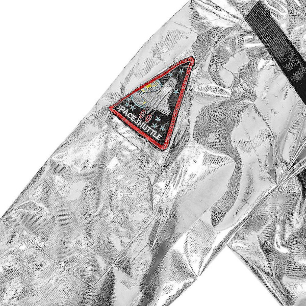 Astronautdräkt Herr Halloween-kostym för kvinnor Jumpsuits Astronautdräkt Cosplay-kostymer för vuxna women silver L