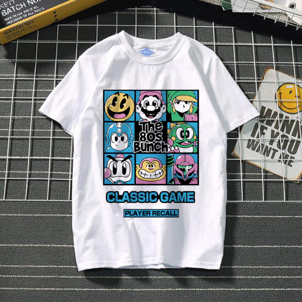 Mario anime perifer T-shirt för män och kvinnor T-shirts 11# 11# Children's M