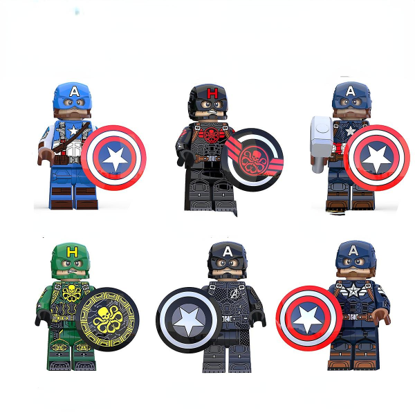 Avengers Captain America Set barnleksaksbyggstenar