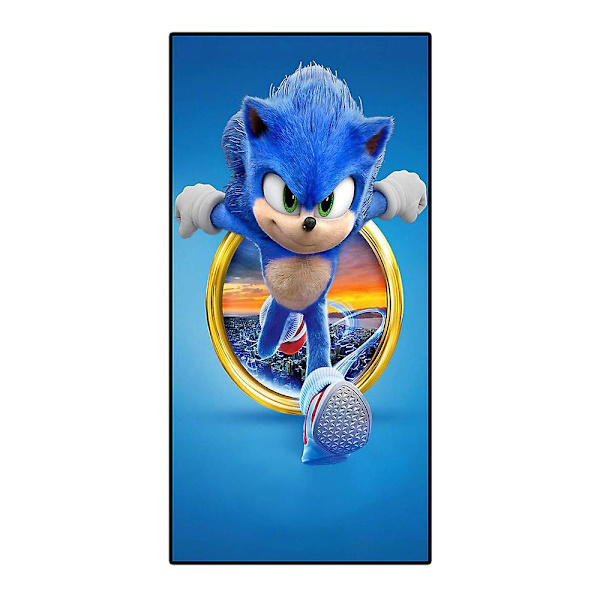 Sonic Beach Handduk Digital Print Fleece Material 160*80cm sytle-E