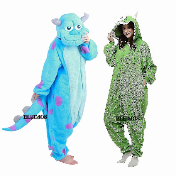 Xxl Volwassen Kids Kigurumi Nieuwe Aankomst Dier Tecknad Blauwe Hond Rompertjes Pyjamas Kerst Julkostuum Mike Xl