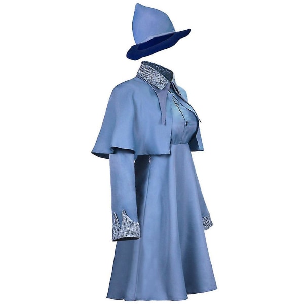 Trollkarlsskola Häxa Fleur Isabelle Delacour Cosplaydräkt Beauxbaton Magic Dam Skoluniform Hattklänning Kostym Halloween Hög kvalitet L