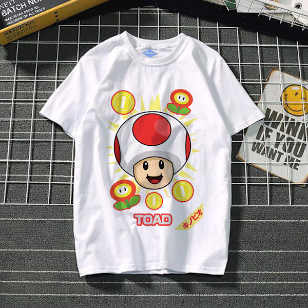 Mario anime perifer T-shirt för män och kvinnor T-shirts 9# 9# Children's M