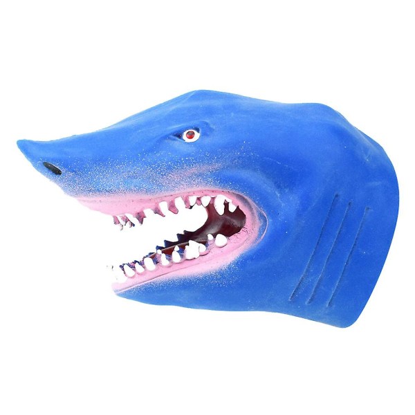 Shark Hand Puppet Toy Shark Roll Play Toy Rolig leksak Barn Barn Present (blå) Blue none