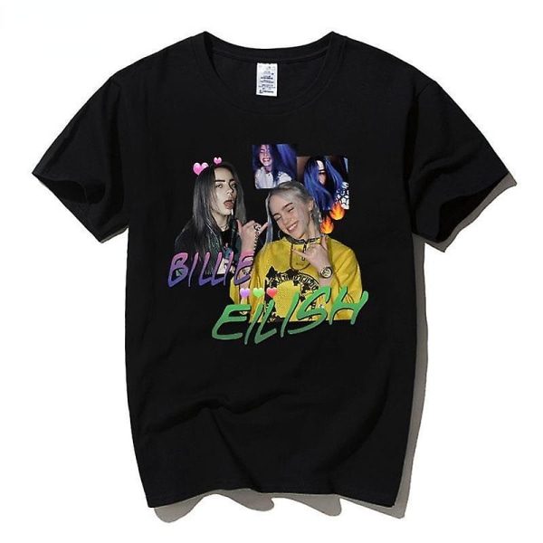 Billie Eilish Skjorta Vintage T-shirt lös kortärmad 3XL