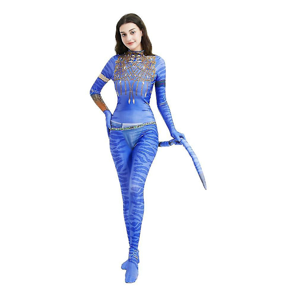 Cosplay Avatar Kostym Dam Jul Jumpsuit För Maskeradfest Och Halloween Bobysuit Kläder Från Film The Way Of Water C-mxbc Kid - Girl L