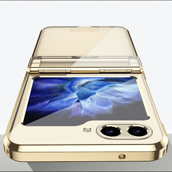 För Samsung Galaxy Z Flip 5 5g Case, Z Flip 5 Flip Case Pc Material Hårt gångjärn Cover För Samsung Z Flip 5 gold
