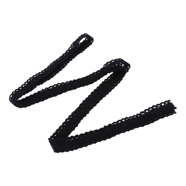 Spetsband bomullstråd 20 yards dekorativa tillbehör för kläder Bordsduksdekorationer svart
