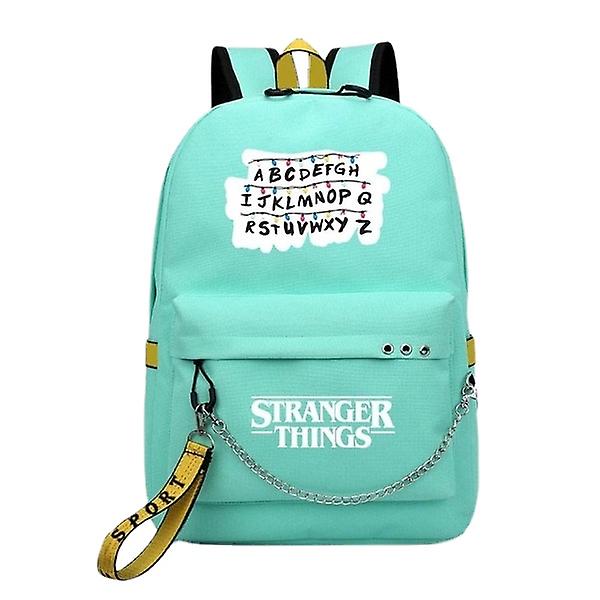 Stranger Things Ryggsäck High School Bag med stor kapacitet Green