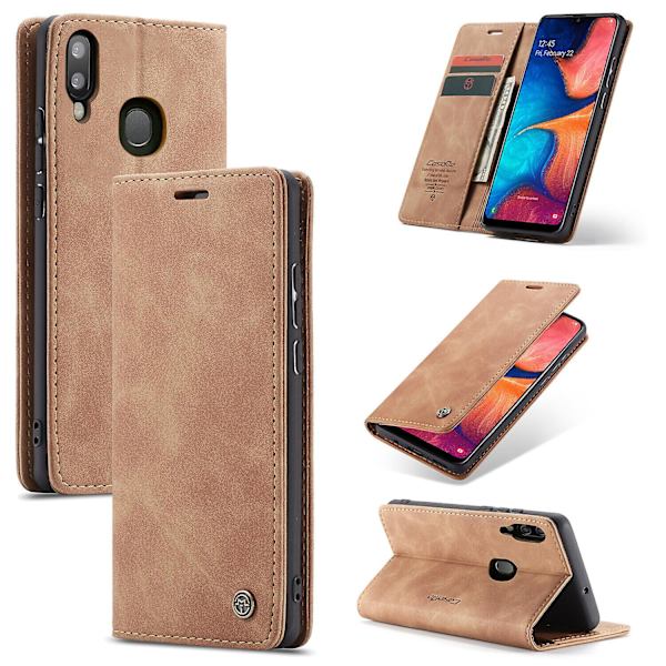 Kompatibel med Samsung Galaxy A30/a20/m01s Case Kortplats Flip Magnetisk Stativ Case För Samsung Galaxy A30/a20/m01s Premium Pu Leather Yellow