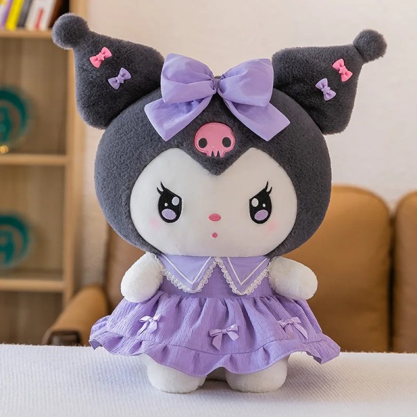 Stor Storlek Plysch Kuromi Melodi Kanel Leksaker Kudde Anime Fyllda Dockor Anime Soffa Kudde Flickans Rumsdekoration Julklapp dark kuromi 40cm