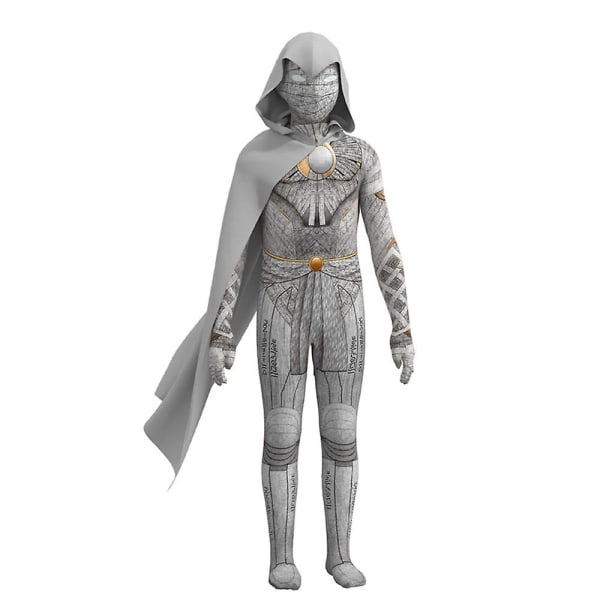 4-9 år Kids Moon Knight Cosplay kostymer Jumpsuit+cape+ cover 8-9 Years