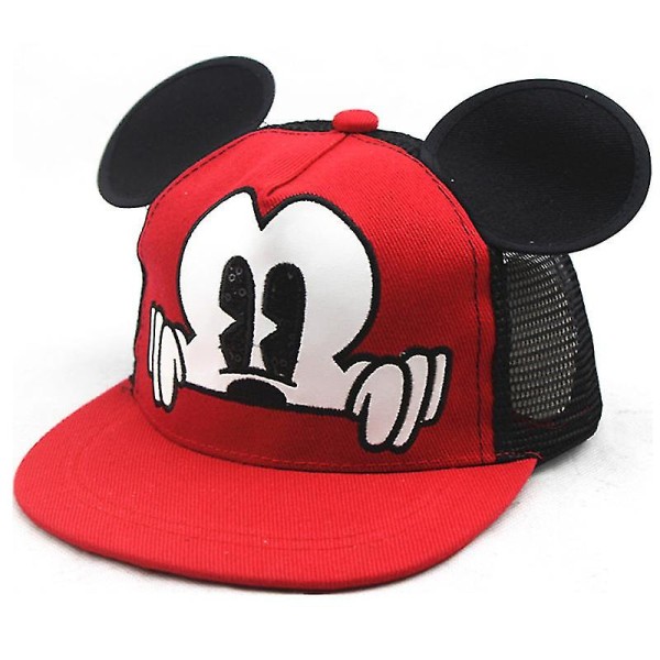 Barn Baseball Cap 3d Musse Pigg Minnie Mesh Solskydd Trucker Hatt För Pojke Flicka B Mesh Back Red