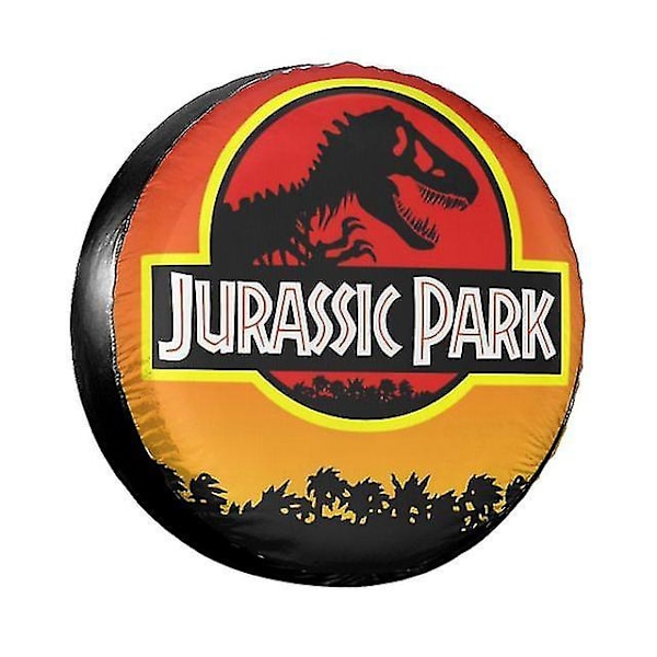 Jurassic Park Logo Gul cover för Jeep Mitsubishi Pajero Giant Dinsaur Car Wheel Covers 14'' 15'' 16'' 17'' Inch 3 17 inch