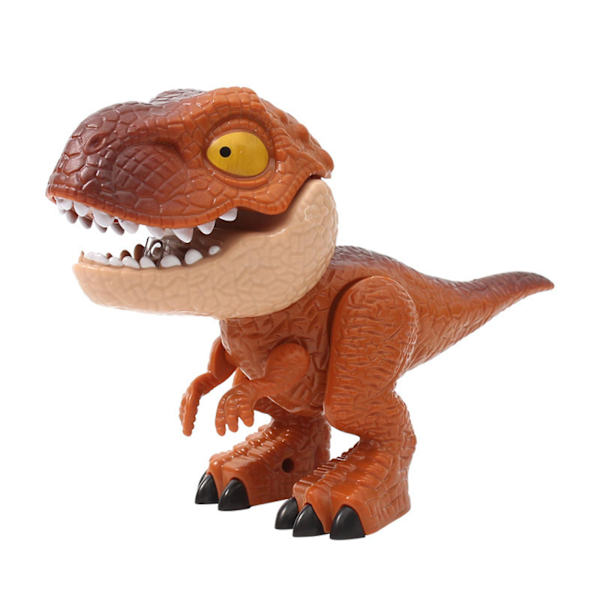 2023 nya säkra och pålitliga 5-i-1 dinosauriepapper för barn - häftapparat, pennvässare, linjal, suddgummi orange