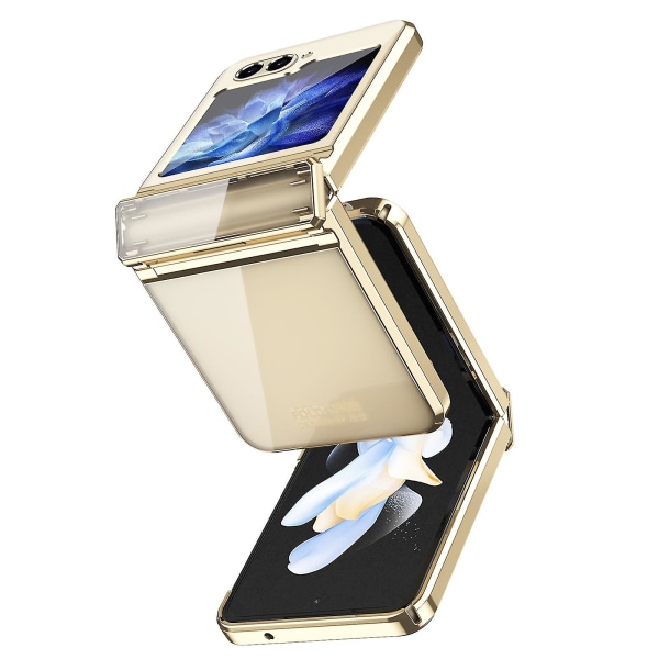För Samsung Galaxy Z Flip 5 5g Case, Z Flip 5 Flip Case Pc Material Hårt gångjärn Cover För Samsung Z Flip 5 gold