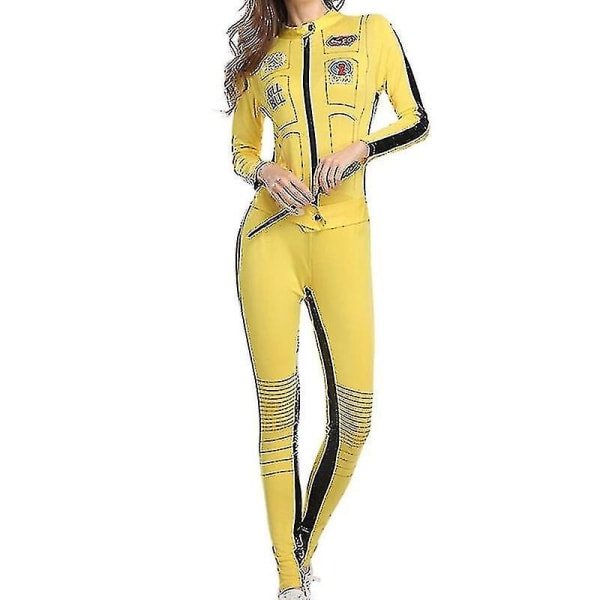 Kill Bill The Bride Beatrix Kiddo Cosplay Kostym Kung Fu Jumpsuit För Kvinnor Halloween Carnival Mardi Gras Kostymer L