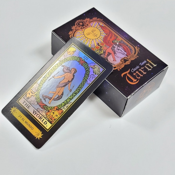 Klassisk liten riddare Spansk 12×7 Tower of flashcards Oracle Tarot Card cards Divination Cards
