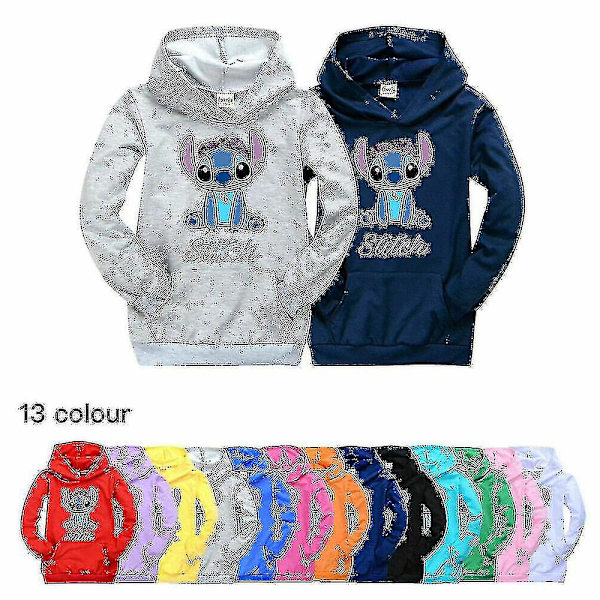 Barn Lilo And Stitch Hoodies Långärmad Sweatshirt Red 11-12Years