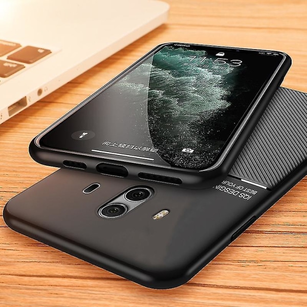 För Huawei Mate 10 Pro Classic Tilt Strip Grain Magnetic Shockproof PC + TPU case null none