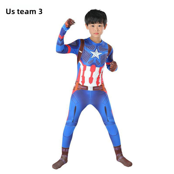 Halloween kostym barn jumpsuit huvudbonad kläder miles vuxen man gwine Spider tight man kläder Captain America 3 120