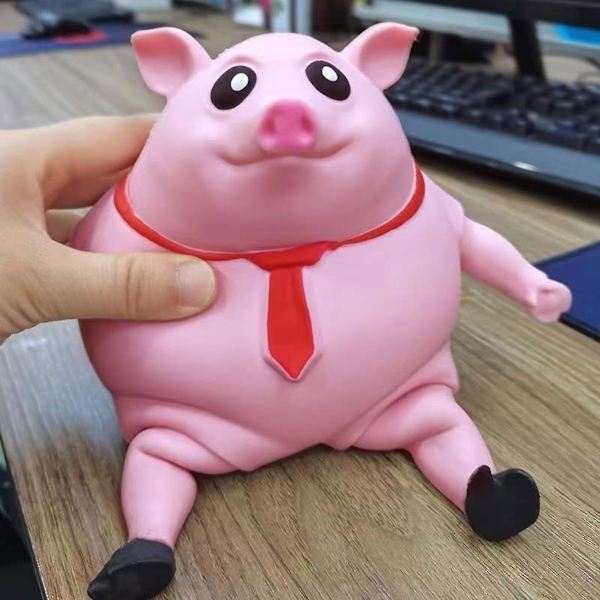 Dekompressionsleksak Rosa gris Squishy Toy Pig Squeeze Pig Man Sensory Stress Toystress Reliever Leksak för barn och vuxna null none