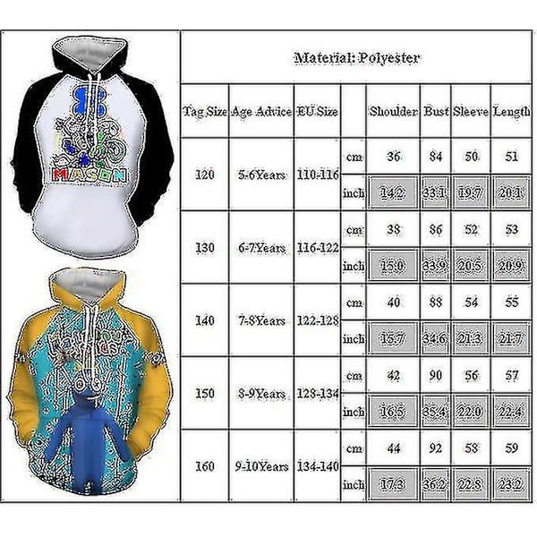 Barn Roblox Rainbow Friends Luvtröjor Sweatshirt Pojkar Flickor Pullover Jumper Toppar_mm C 160cm