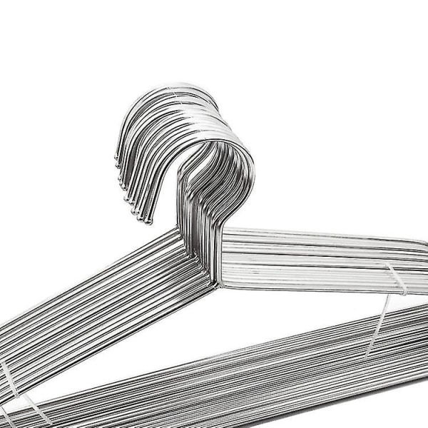 Trådhängare 20-pack rostfritt stål stark metall klädhängare kläder 17,7 tum null none