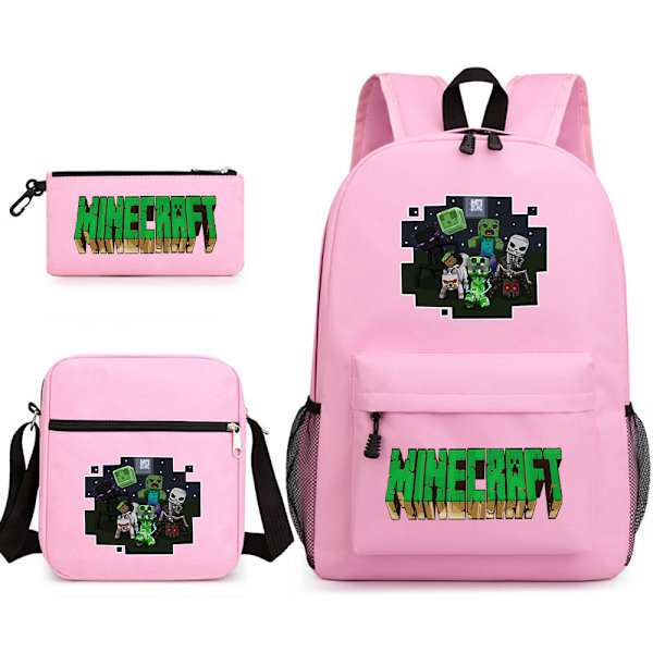 Min värld skolväska utskrift tre delar set Rosa ~ 2