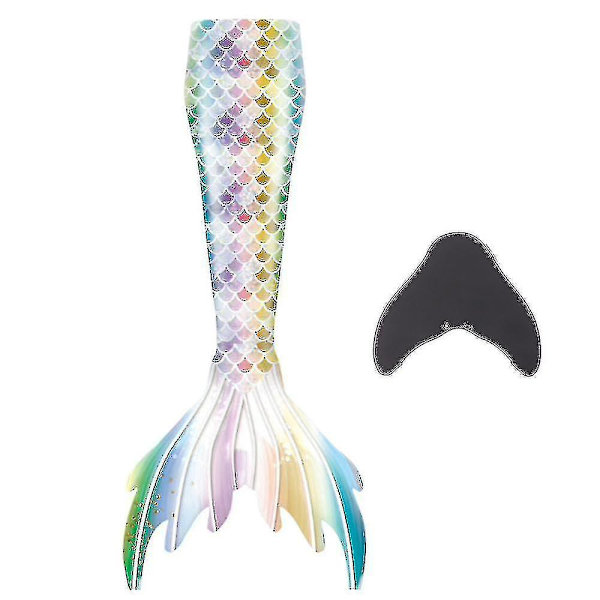 Sjöjungfrusvansar för simning för barn och vuxna med monofin,ssxjv yellow(Excluding fins) 140