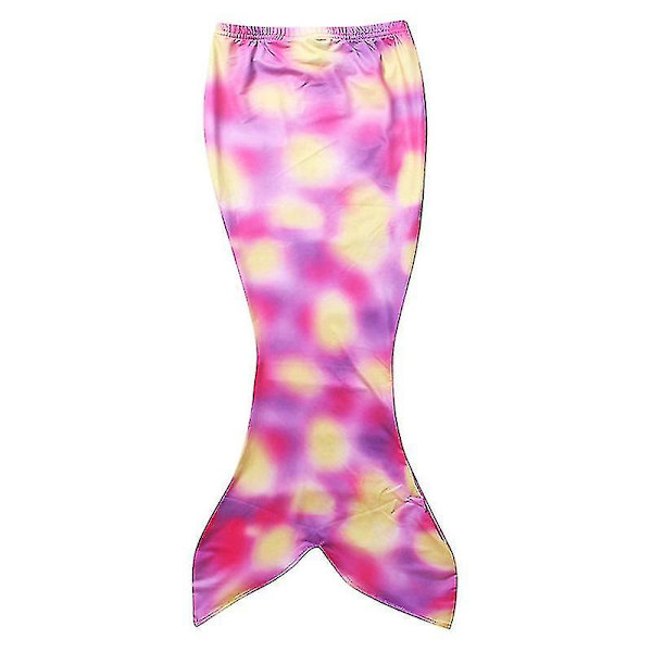 Kids Girl Mermaid Tail Bikini Set Beachwear Simning Badkläder Baddräkt Purple Yellow 9-10 Years
