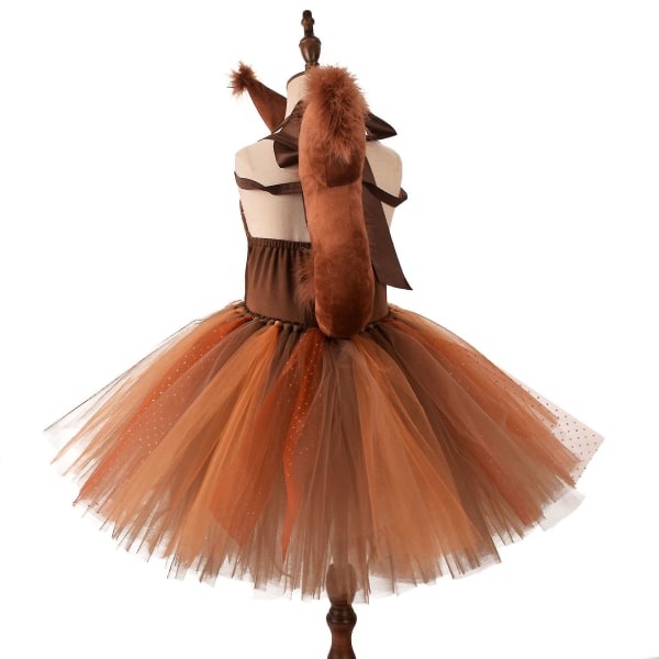 Squirrel Children's Dress Djur Dress Children's Day Performance Dress Rollspel