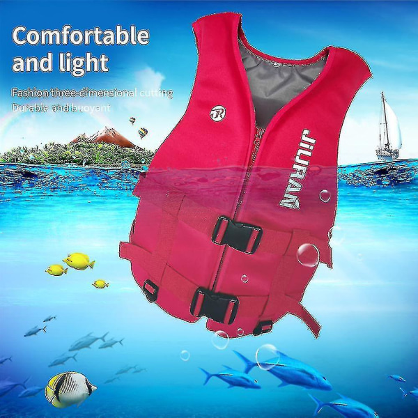 Vuxna Flytväst Neopren Säkerhet Flytväst Vattensport Fiske Vatten Skidväst Kajakpaddling Båtliv Simning Drifting Säkerhet Vesta Black XL(75-100kg)