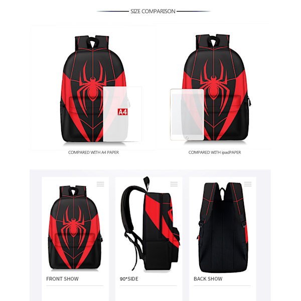Spider Man Ryggsäck Student Ryggsäck F4