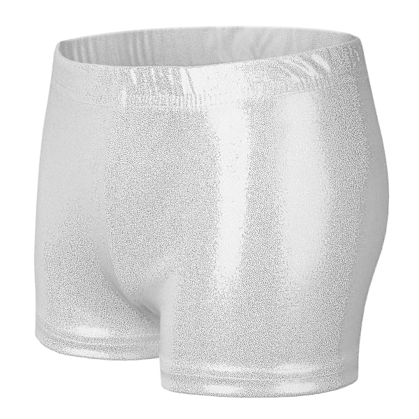 Flickflackshorts för flickor, gymnastikshorts för balett Silver 120cm