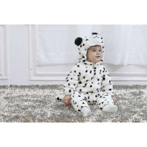 Småbarnsdinosauriedräkt Söt huvadräkt för barn Halloween 6 12 Months Snow leopard