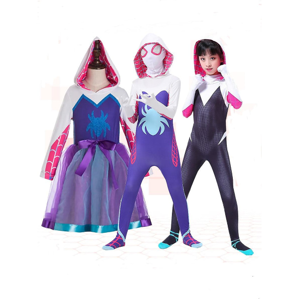 Halloween kostymer för barn Gwen Iron Spider Tights Man Carnival Hög kvalitet C Size 150