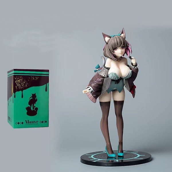 20 cm Nekopara Anime Figur Choklad Vanilj Azuki Kokos Lönn Kanel Pop Up Parade Pvc Action Figur Sexig tjej Figurine Leksaker C 24cm in box