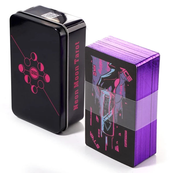 2022 Ny stil octurt Tarot i en ten metall Å da Guldpl ä terad Kant Hot Sell Tarot kort f ö r Division Tarot Deck Vacker Package common